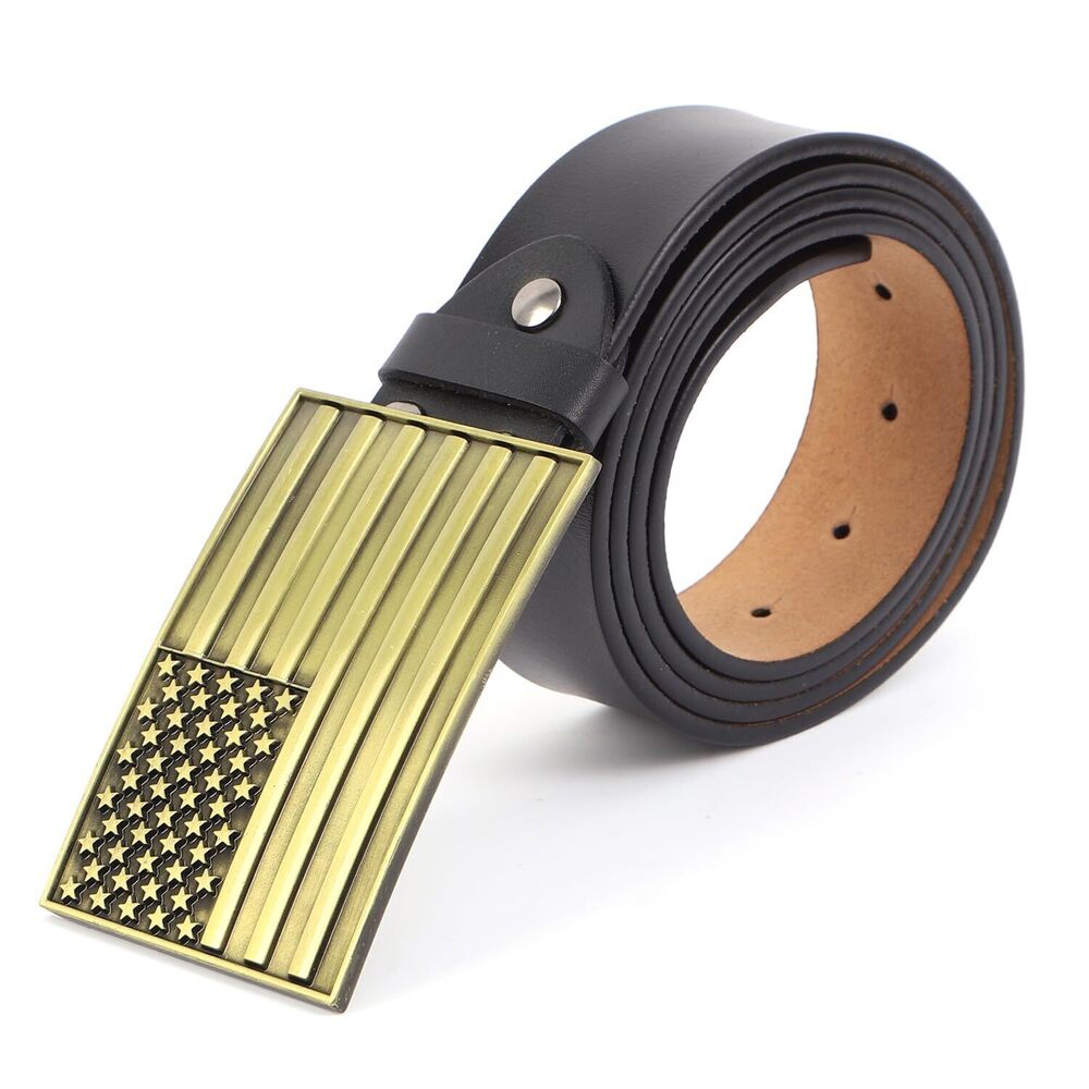 8413 American Flag Square Belt Buckle, Waist Band, Jeans Decorative Leather
